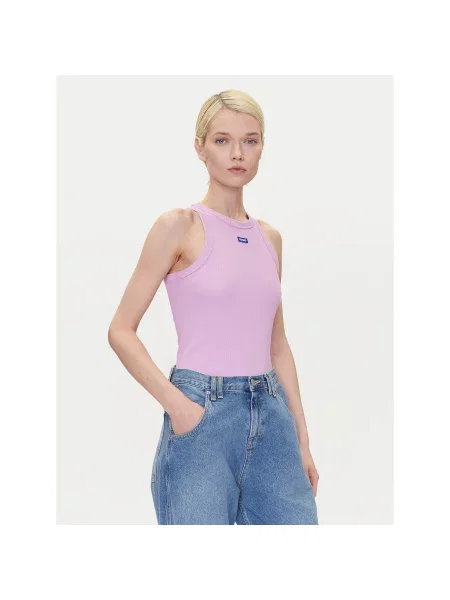 HUGO Top Slim Fit roza