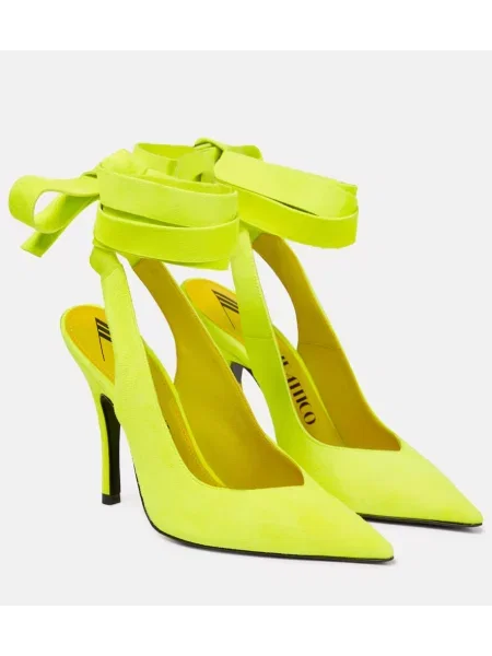 Pantofi cu toc The Attico din piele galben