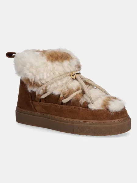 Inuikii cizme de zăpadă din piele întoarsă Teddy Low maro
