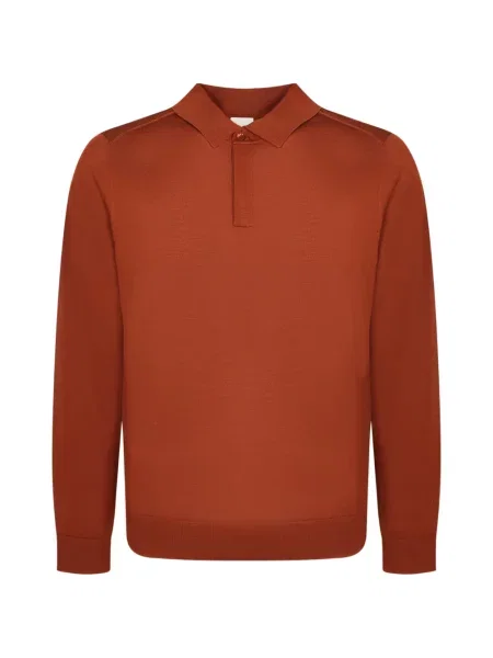 Tricou polo Paul Smith de lână maro