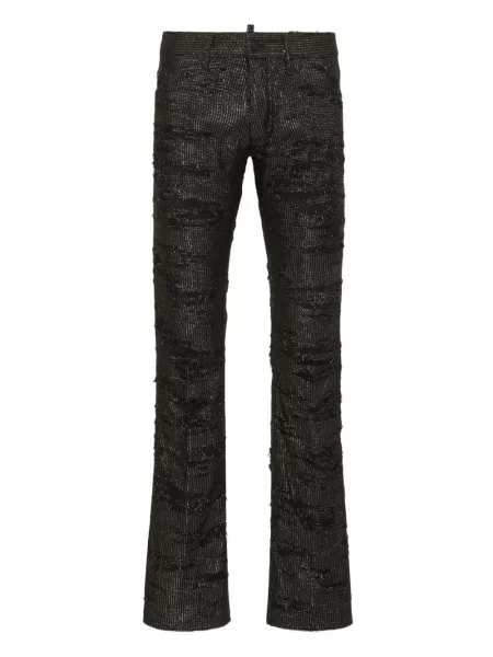 Blugi evazați Dsquared2 negru