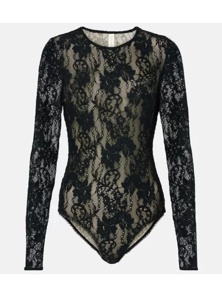 Body Zimmermann din dantelă negru