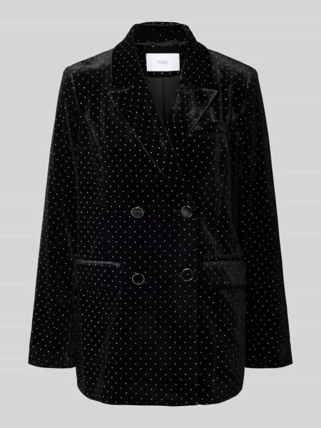 Żakiet o kroju regular fit z obszyciem ozdobnymi kamieniami model ‘HELLA’ Y.a.s czarna