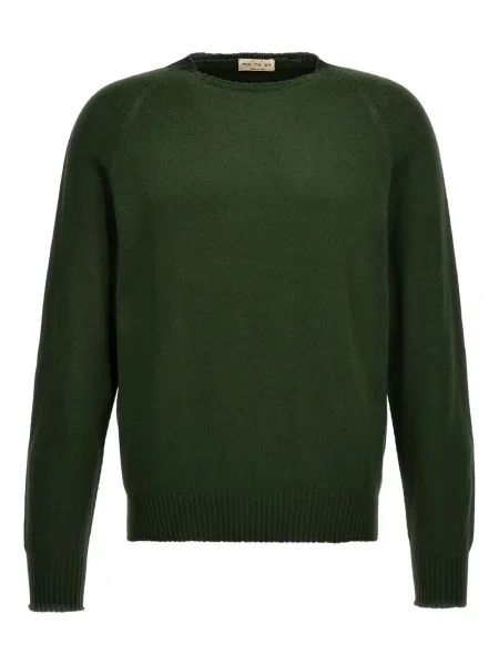 Pulover Ma'ry'ya cu decolteu rotund verde