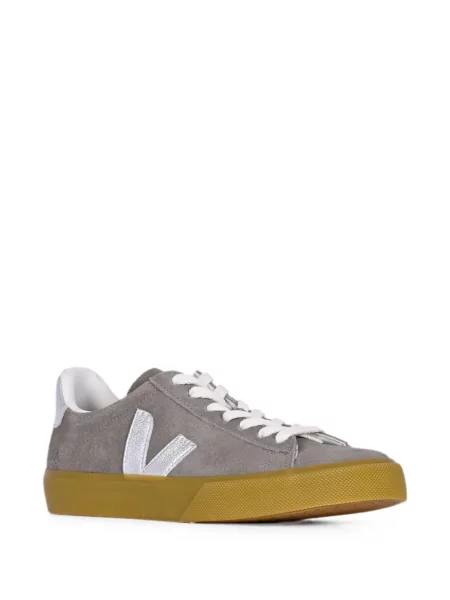 Sneakerși Veja Campo din piele de căprioară gri