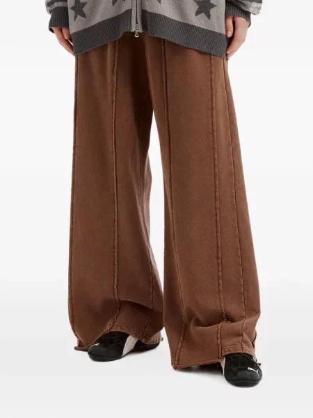 Pantaloni Mini Cream cu cordon maro