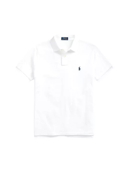 Lniana koszulka polo Polo Ralph Lauren z krótkim rękawem biała