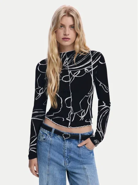 Тениска Desigual Londres T-Shirt Black L черно