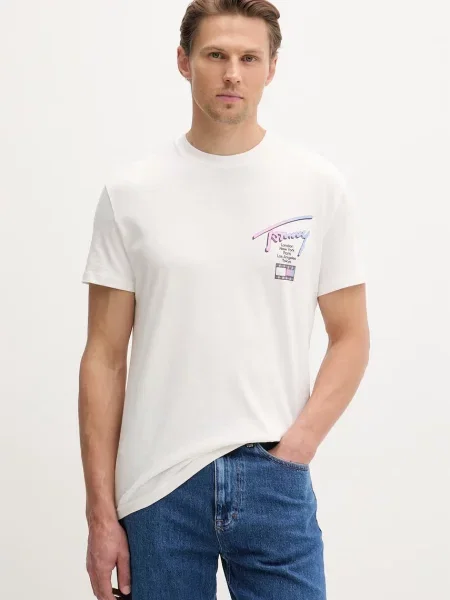 Tommy Jeans T-shirt beżowa