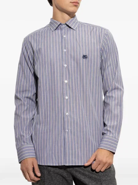 Cămașă Etro cu broderie albastru