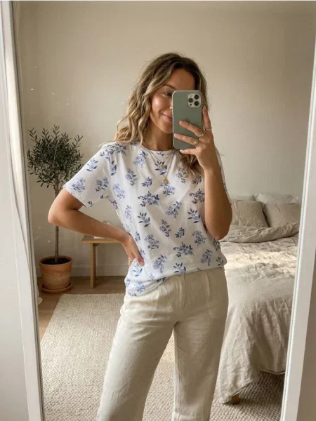 Футболка з квітковим візерунком other