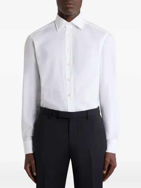 Cămașă Etro cu model floral din jacard alb