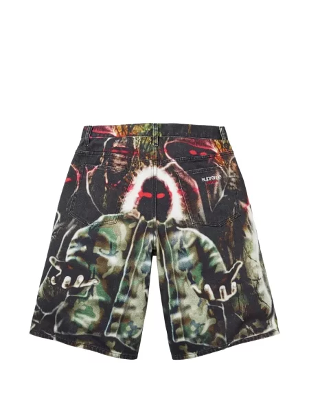 Pantaloni scurți din denim Supreme negru