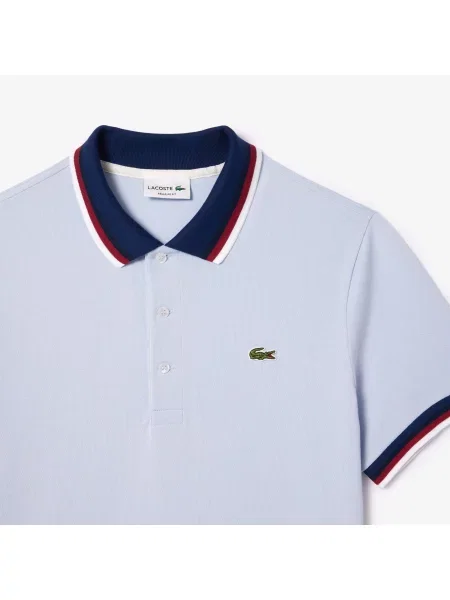 Поло Lacoste голубое