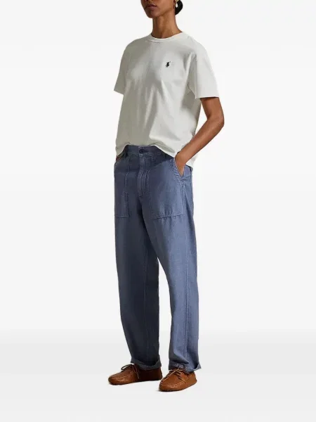 Kołnierzykowy polo Polo Ralph Lauren z frędzli w paski czerwone