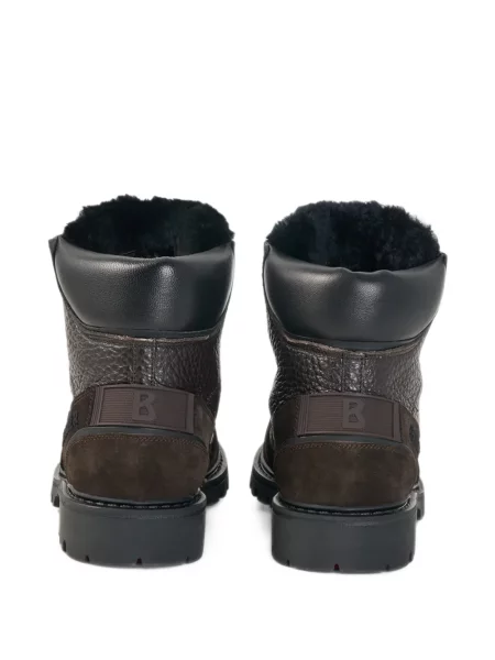 Botine Bogner cu șireturi din dantelă cu tepi maro