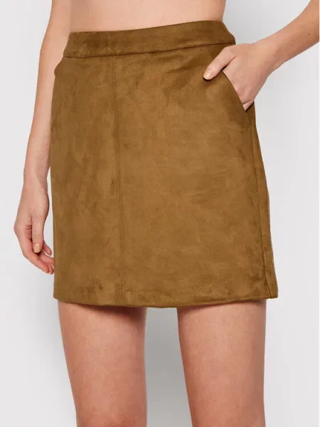 Vero Moda Spódnica mini Donnadina brązowy