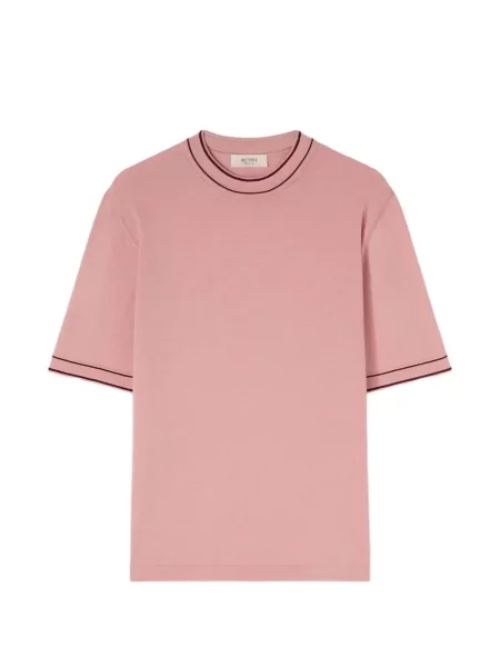 Tricou Retori cu dungi tricotate roz