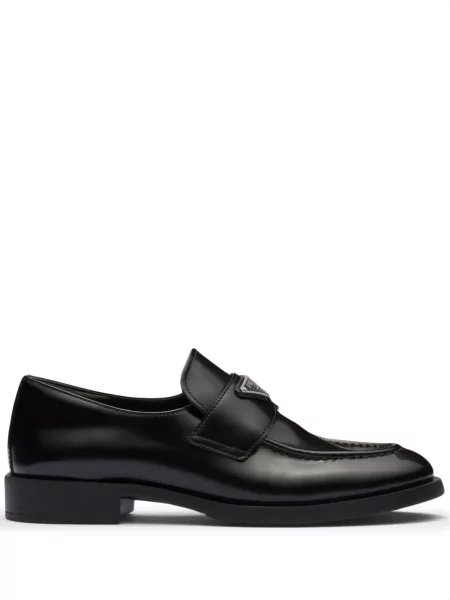 Kožené loafers Prada černé