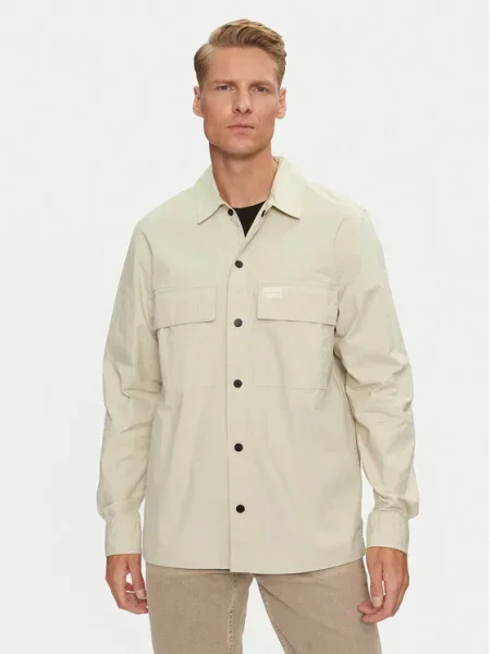Calvin Klein Jeans Cămașă Cargo bej