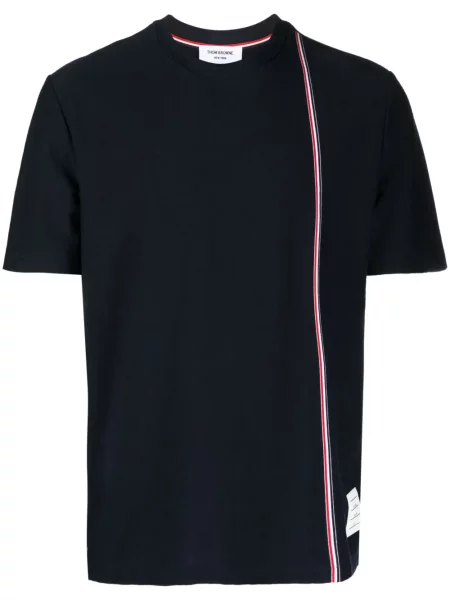 Tricou Thom Browne cu dungi albastru