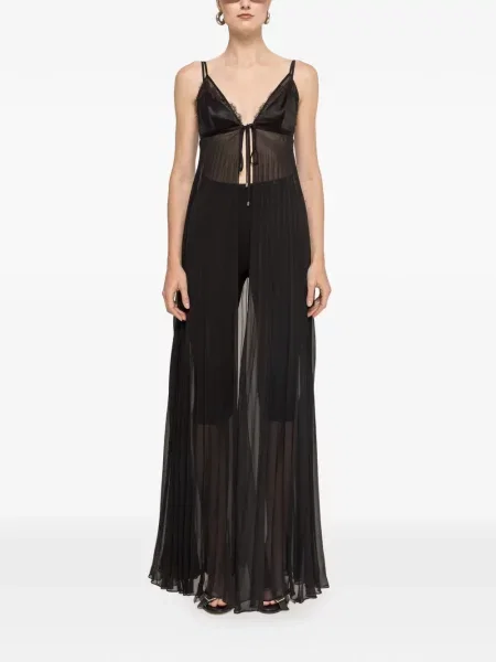 Lung top Nissa negru