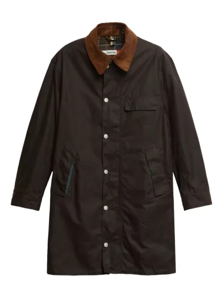 Gulerat geacă Barbour de catifea cord maro