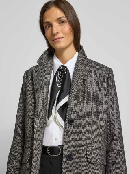 Płaszcz wełniany krój regular fit z kołnierzem z połami i z patką Lauren Ralph Lauren