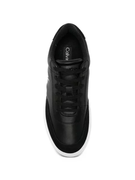 Δερμάτινα sneakers Calvin Klein με κέντημα μαύρο
