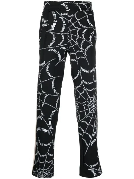Pantaloni Palm Angels cu imagine negru