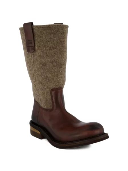 Botine Miu Miu din piele maro