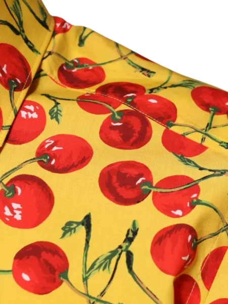 Cămașă Dolce & Gabbana cu imagine galben