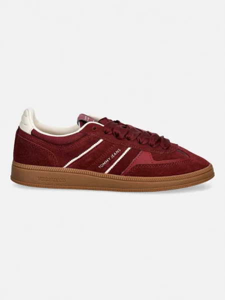 Tommy Jeans Sneakers THE GREENWICH EDGE | piele întoarsă alb
