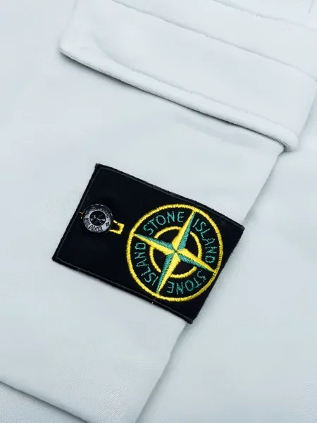 Pantaloni cargo Stone Island cu strasuri albastru