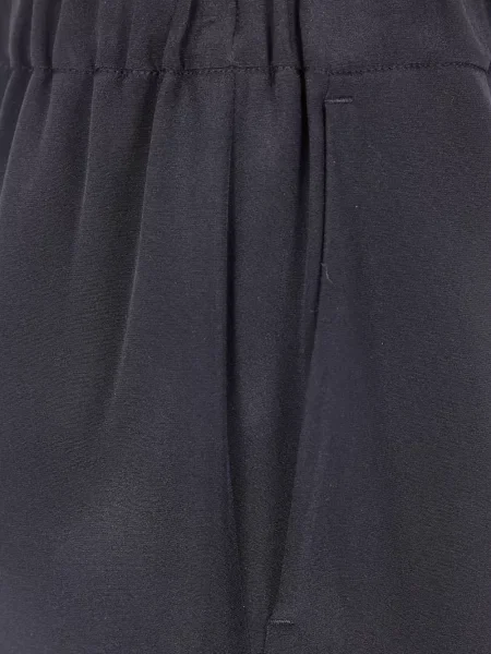 Pantaloni Max Mara de mătase negru