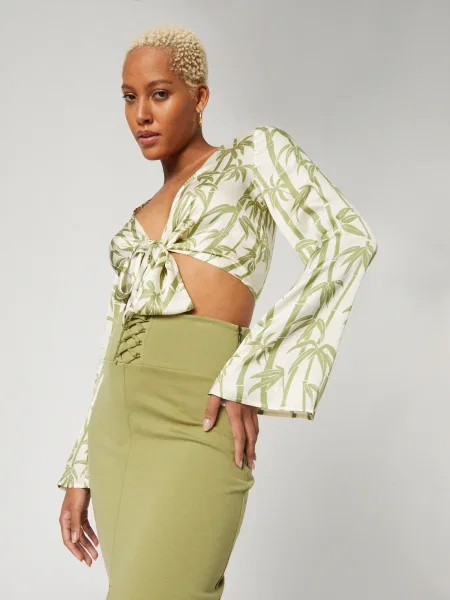 Katy Perry exclusive for ABOUT YOU Bluză Jolina crem verde