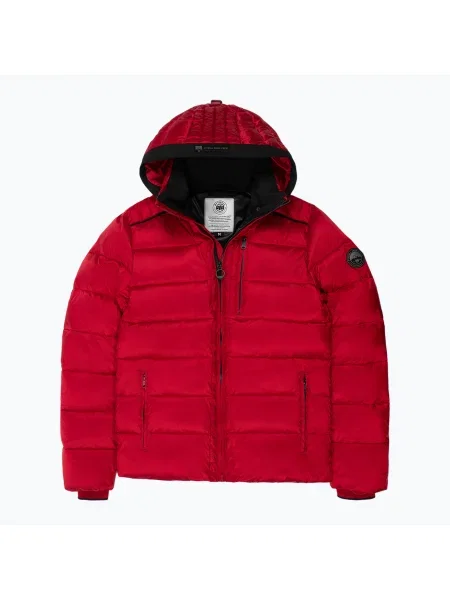 Férfi Pitbull Barles Ribstop Padded Hooded téli kabát piros. Méret: S piros