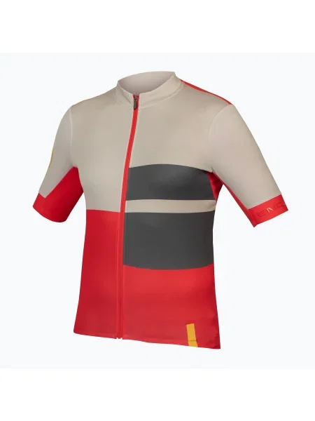 Olcsóbban. Férfi kerékpáros póló Endura Print S/S pomegranate. Méret: M piros