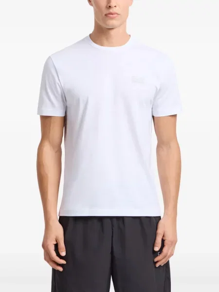 Marškinėliai Ea7 Emporio Armani su aplikacija balta