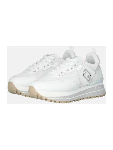 Sneakersy Liu Jo skórzane z logo białe