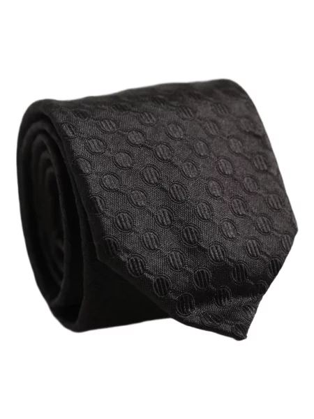 Krawat Dolce And Gabbana w geometryczne wzory czarny