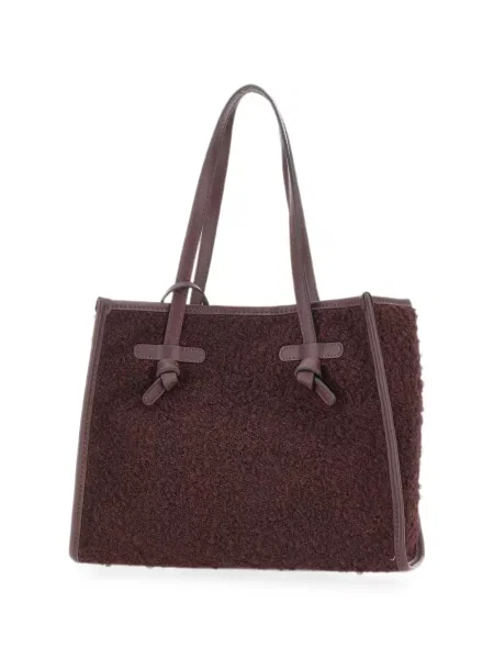 Bouclé geantă shopper Marcella Club maro