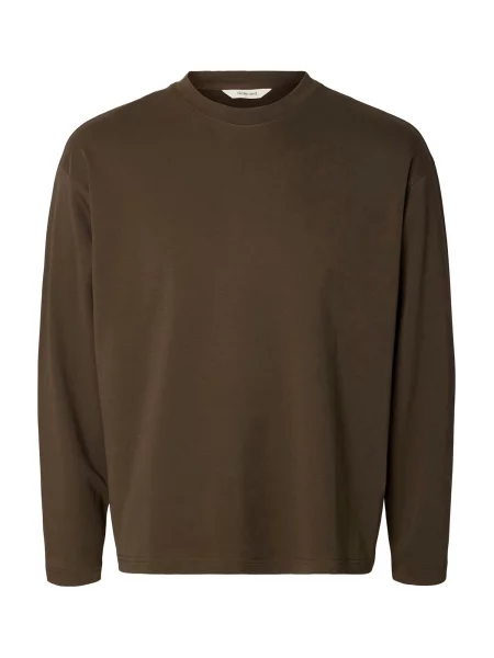 SELECTED Tricou SLMTAJ' maro