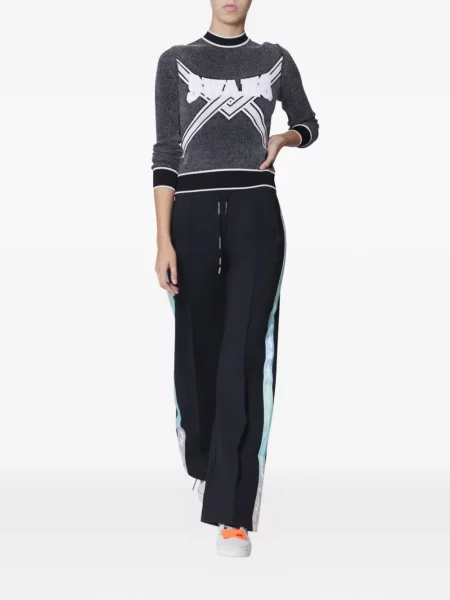 Decupat pulover Off-white tricotate alb