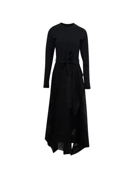 Cu centură rochie maxi 3.1 Phillip Lim cu model floral din jacard negru