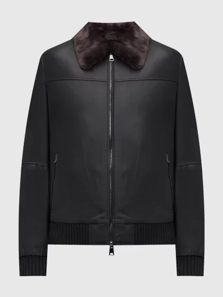 Шкіряна куртка Cashmere&whiskey чорна