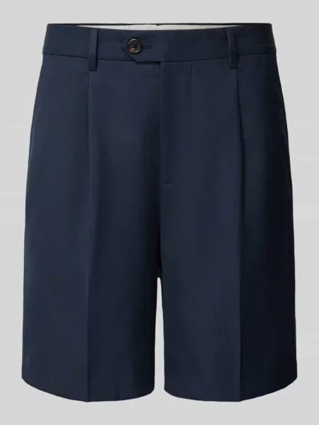Bermudy w kroju loose fit z dodatkiem wełny model OTTO' Selected Homme
