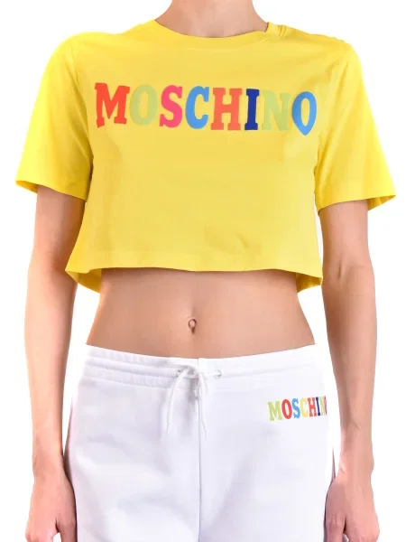 Tricou Moschino scurt alb