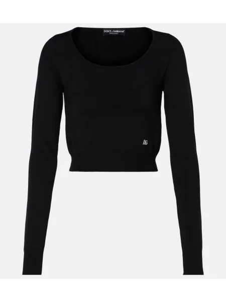 Jersey pulover Dolce&gabbana črna