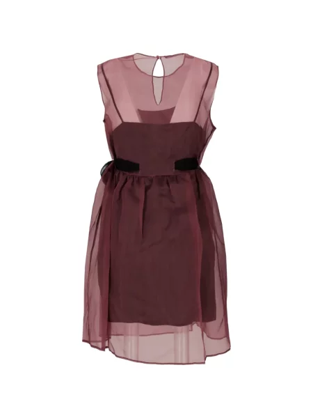 Rochie mini La Rose cu funde roșu